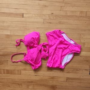 Brand new. RUHEE Two Piece High Waisted Swimsuit